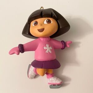 Vintage 2004 Dora the Explorer Ice Skating Christmas Ornament Viacom